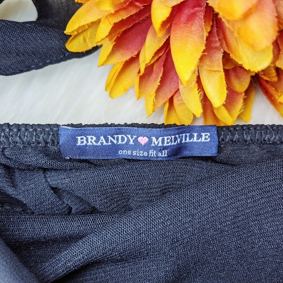 SOLD!! Brandy Melville Black Sheer Dress S - Picture 4 of 5